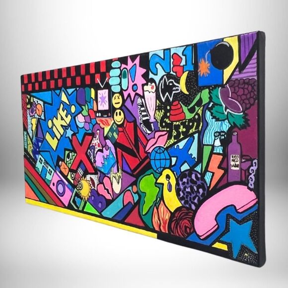 Colorful Abstract Pop Art Highlighting the Music of the 80s - Art by Frankie - Picture 3 of 3